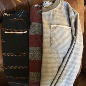 Lot of 3 boys long sleeve T-shirt’s 6/7 Sean white