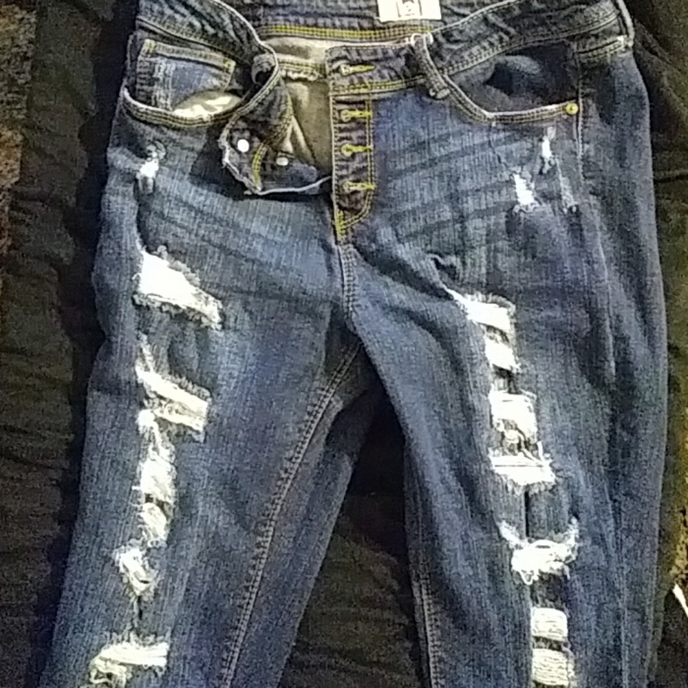 leí ankle pants button fly