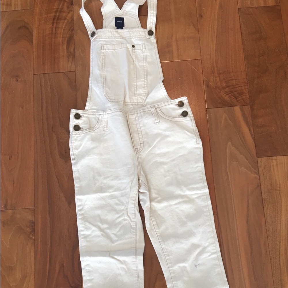 White Gap Kids overalls
