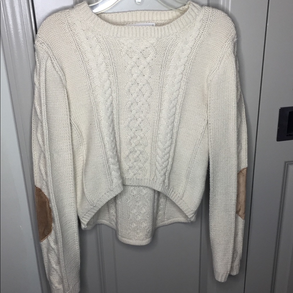 Elbow Patch Cropped Sweater