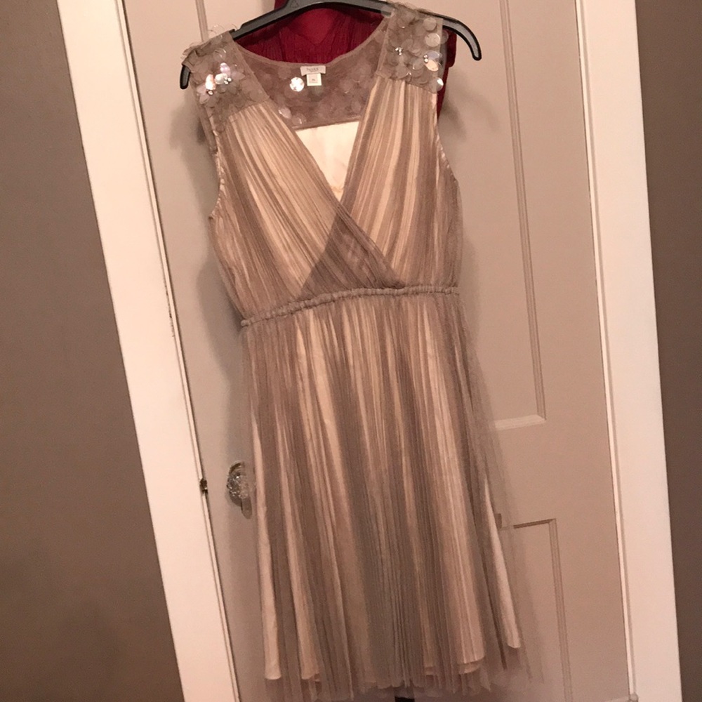 Beautiful sheer dress with flower embellishments