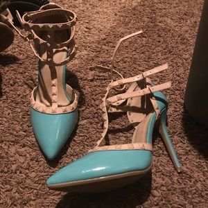 Sky blue heels