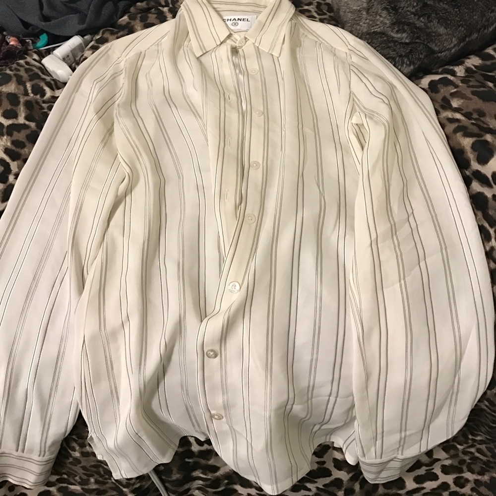 Chanel pin stripe shirt