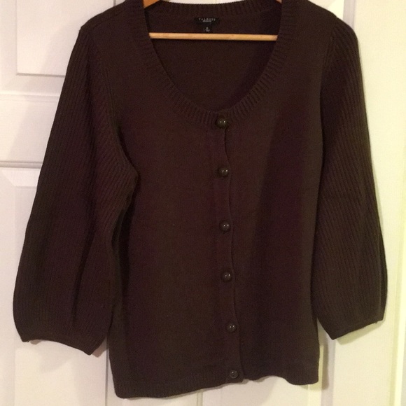 Talbots scoop neck cardigan sweater - Picture 1 of 6
