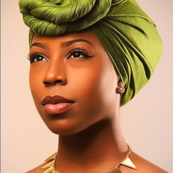 🌸 New green turban headwrap scarf multipurpose - Picture 6 of 8
