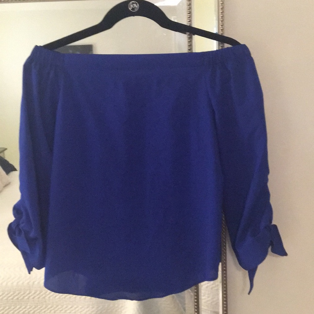 Vass NWT ❤️ Off the Shoulder Blue Top, Size S