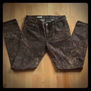 Kut from the Kloth Brown Floral Jeans - Size 12
