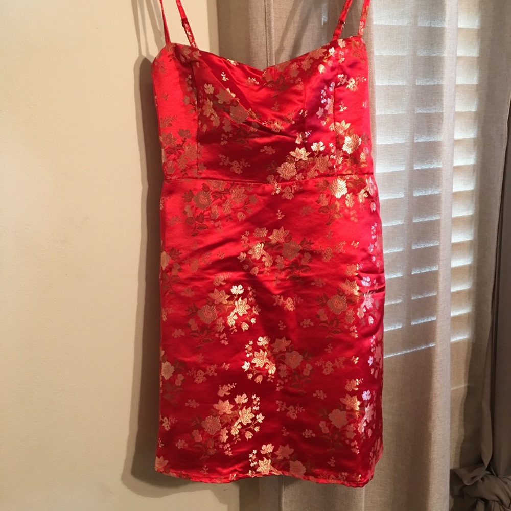 Oriental print dress