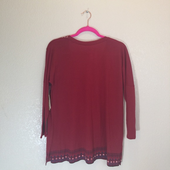 Lucky Brand Cotton Red Long Sleeve Shirt - Picture 2 of 4