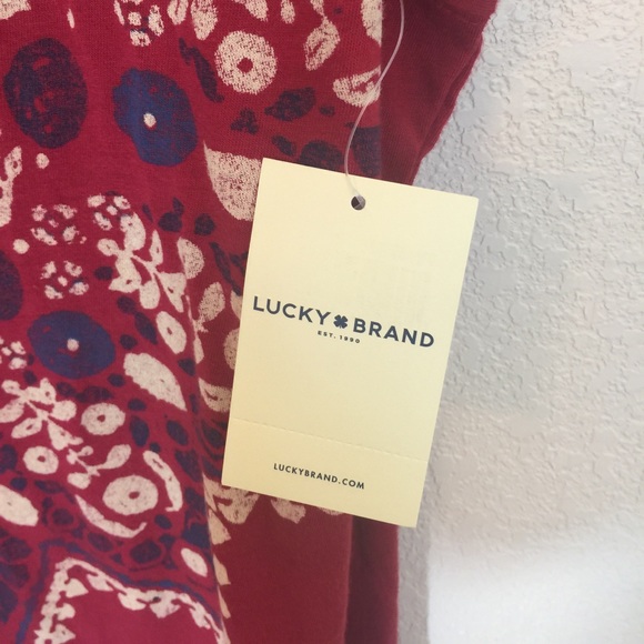 Lucky Brand Cotton Red Long Sleeve Shirt - Picture 3 of 4