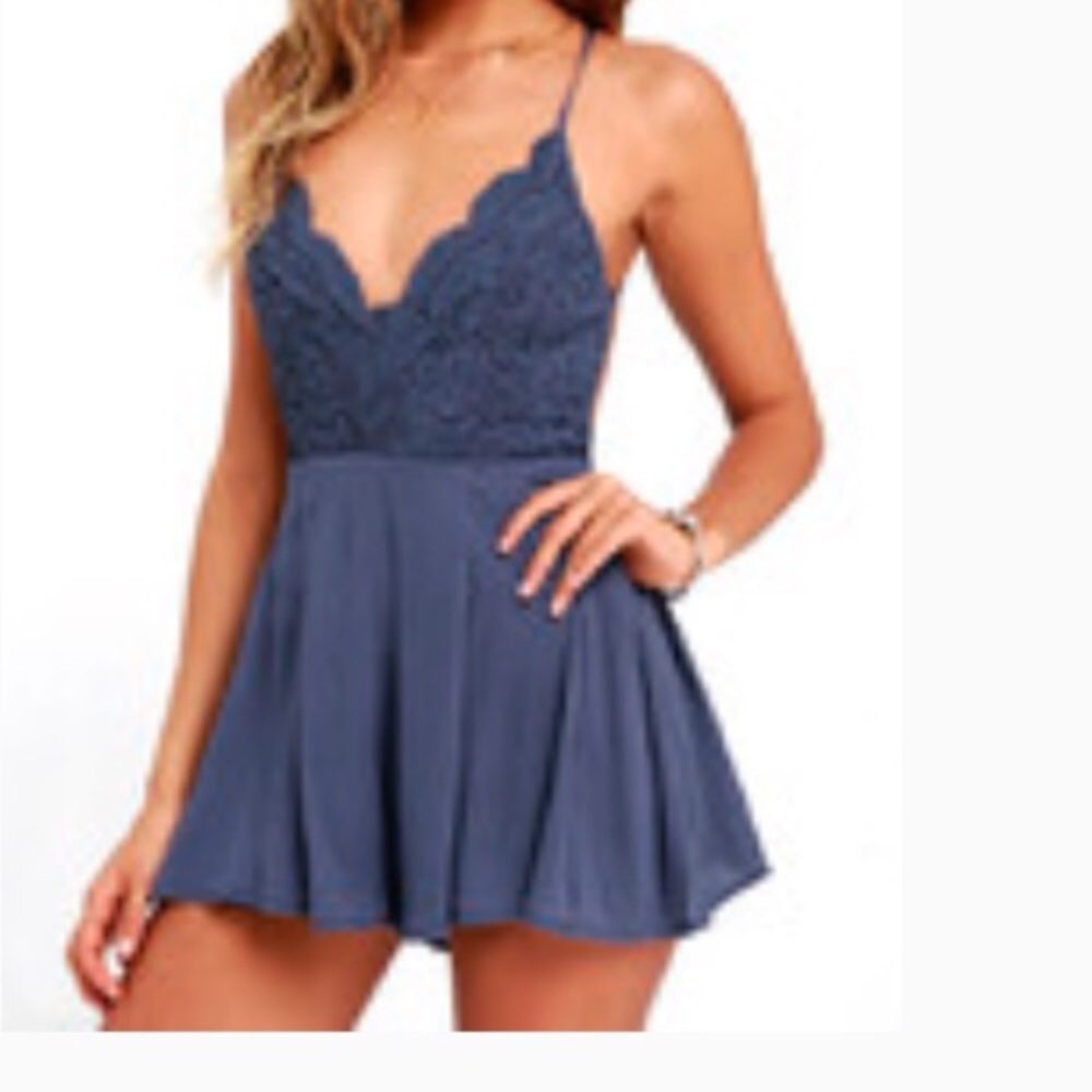 Lulus blue romper
