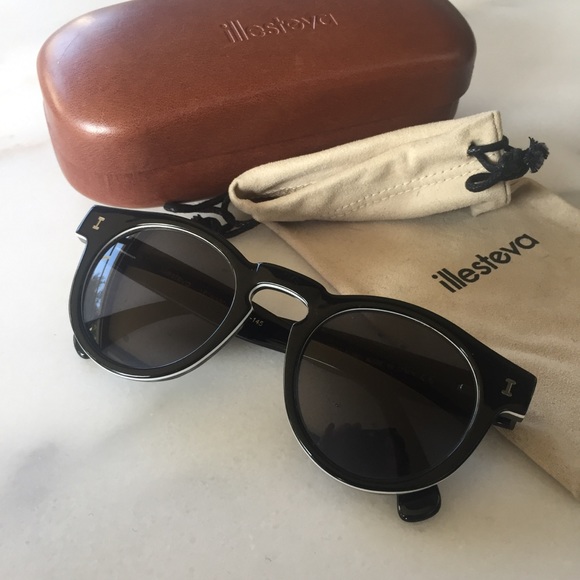 Illesteva Leonard Tuxedo/Black Sunglasses - Picture 7 of 8