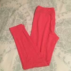 Lularoe heathered coral os solid leggings