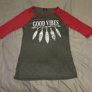 "Good Vibes" half sleeve top