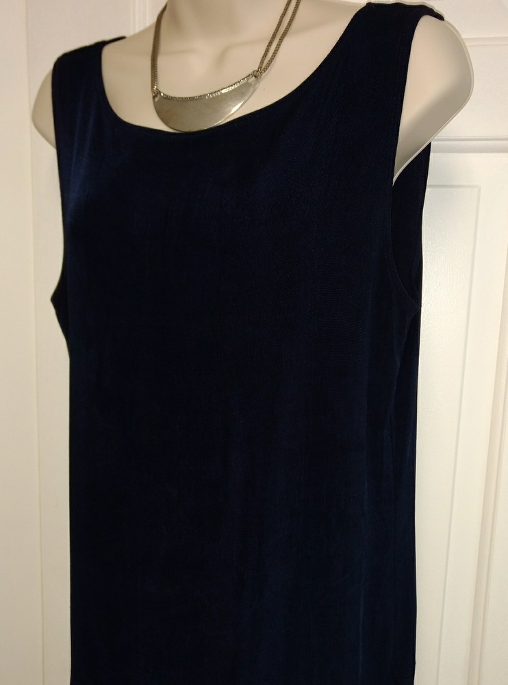 Chico's Travelers Classic Navy Blue Tank Top, L