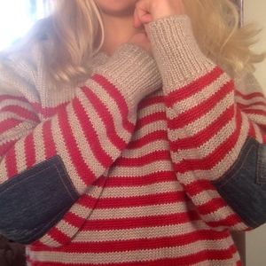 Red Striped OBEY Sweater