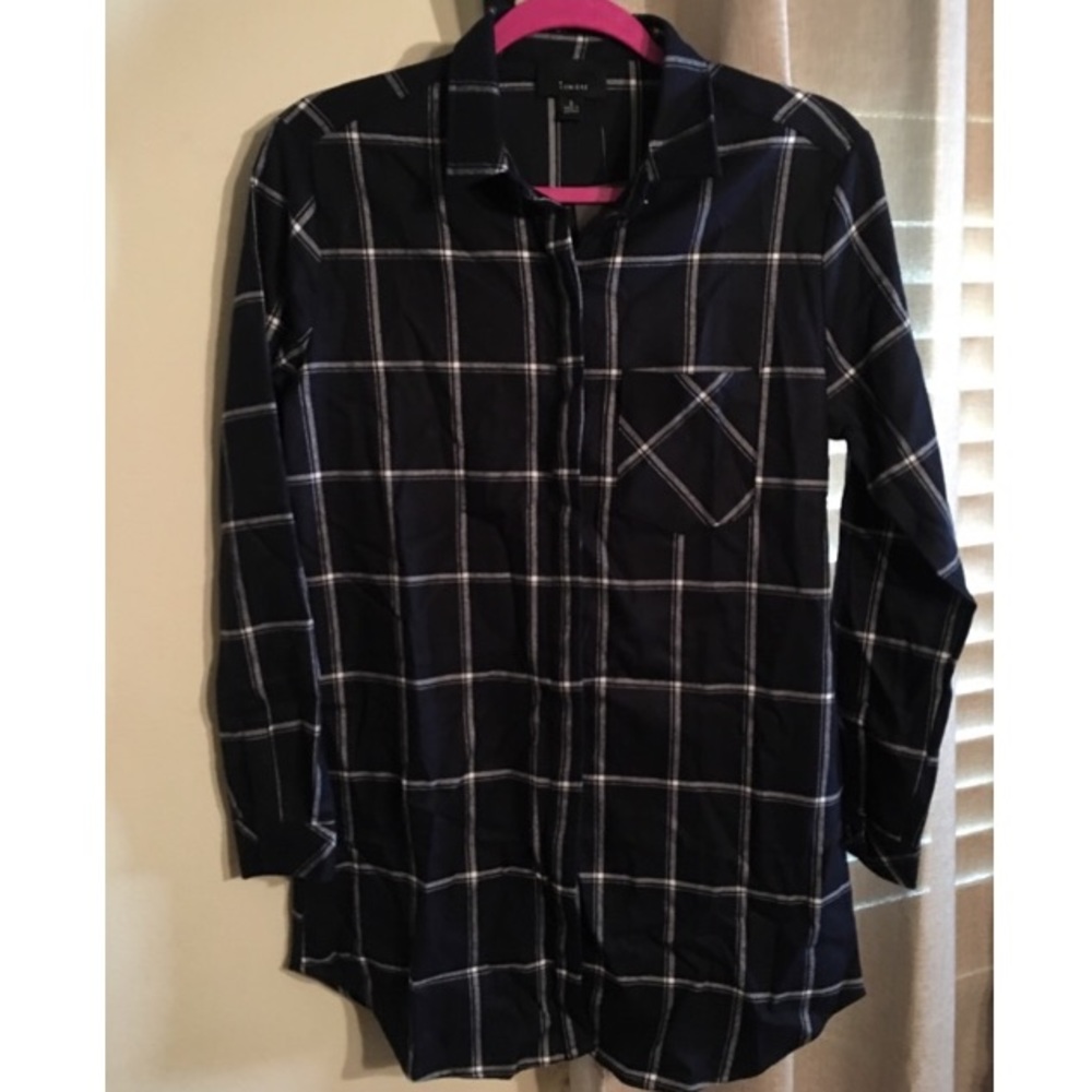 Navy Flannel shirt / dress