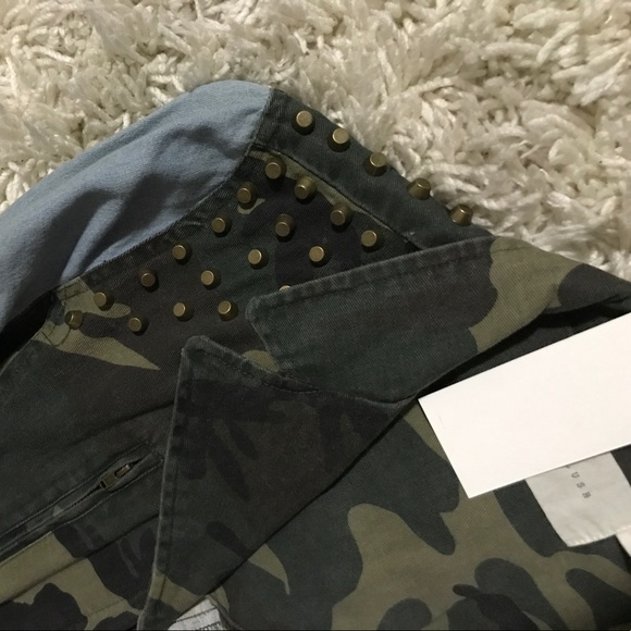 Lush army fatigue denim jacket. - Picture 4 of 6