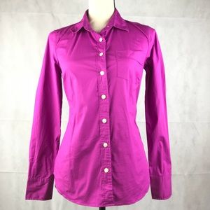 J. Crew Factory Stretch Classic Button Shirt Sz XS