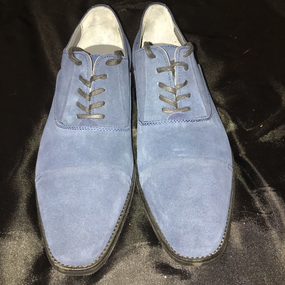 Calvin Klein blue suade high top shoes