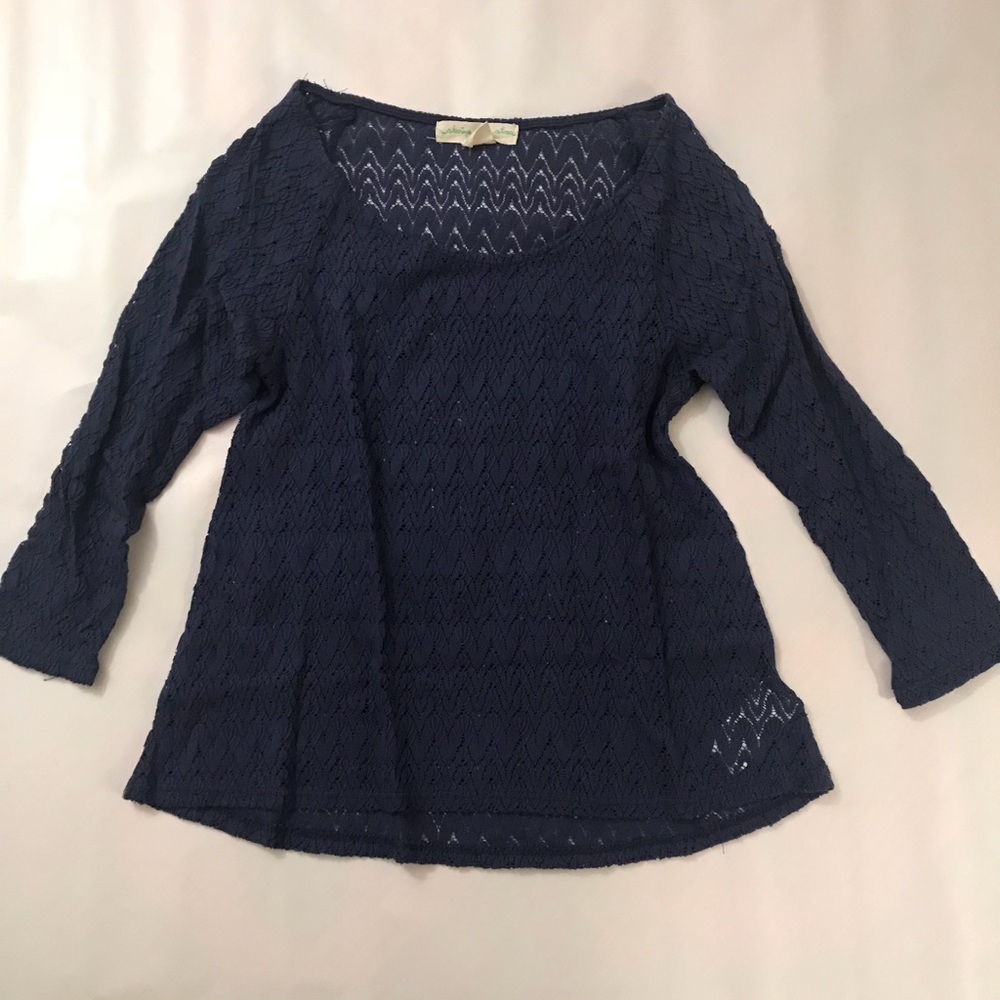 Urban outfitters navy lace top