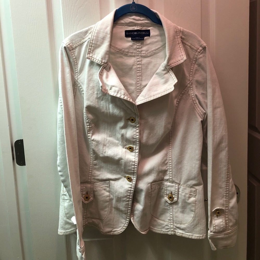 White denim coat