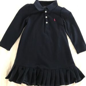 Ralph Lauren 12 month navy dress EUC