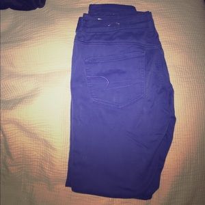 Royal blue American eagle jeans/jeggings
