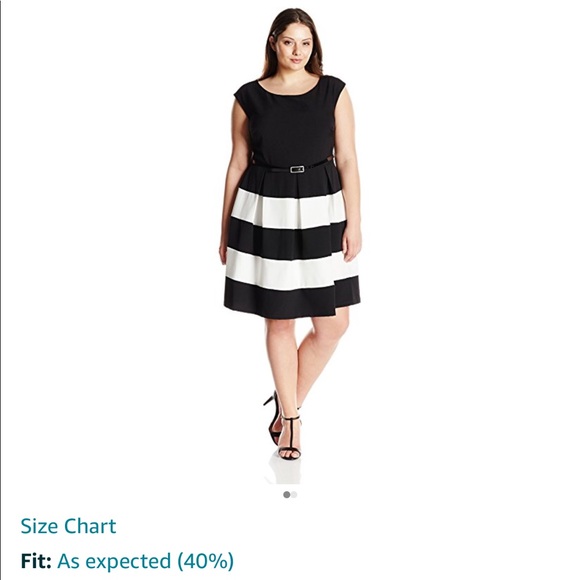 Plus size Tianna B black and white dress - Picture 3 of 3