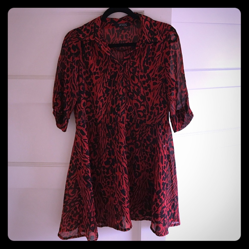 ASOS Red Patterned Tunic