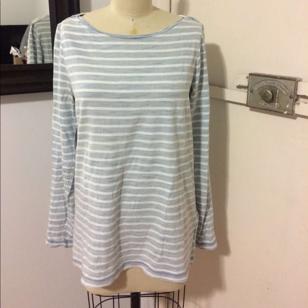 Banana Republic Long Slv Stripe Tee