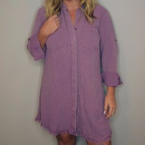 Light Purple Button Up Dress
