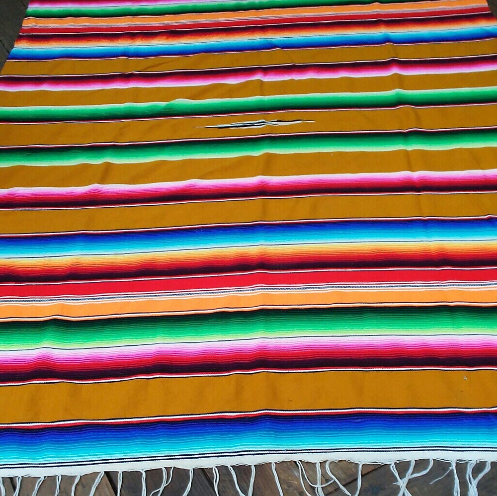 Sarape Vintage Wool Rug.Wrap