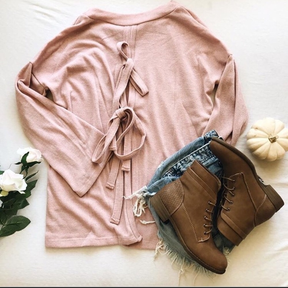 Maronie Pink Tie Top