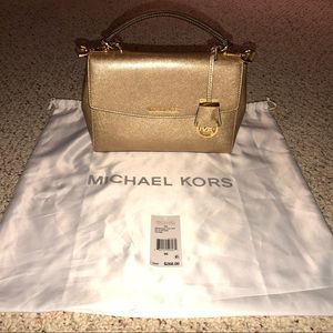 Michael Kors Gold Ava Crossbody