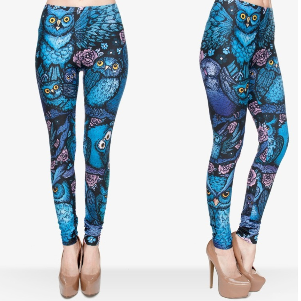 SALE Night Owl Leggings Yoga Pants - Picture 2 of 8