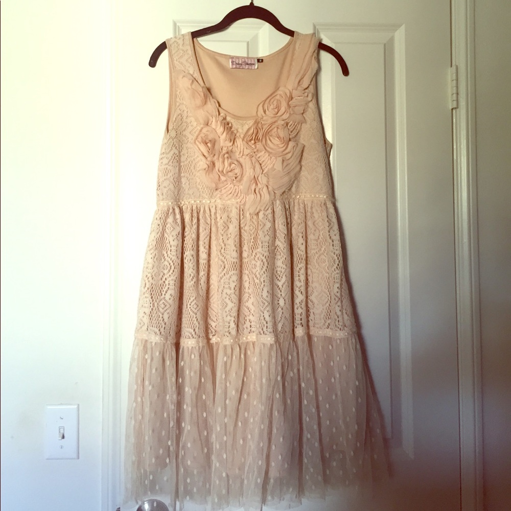 Nude lace dress