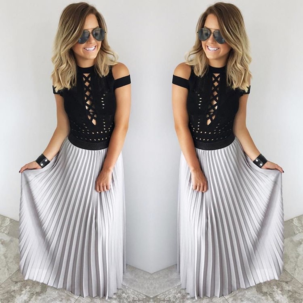 black cutout bodysuit