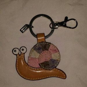 Rare Coach Patchwork Snail Keychain