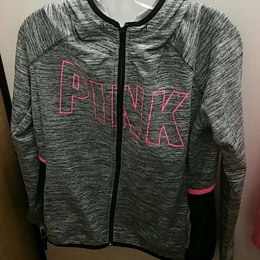 Pink Victoria's Secret zip-up hoodie