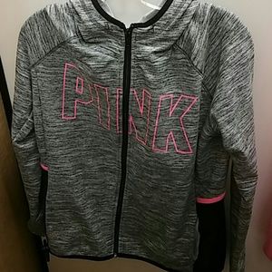 Pink Victoria's Secret zip-up hoodie