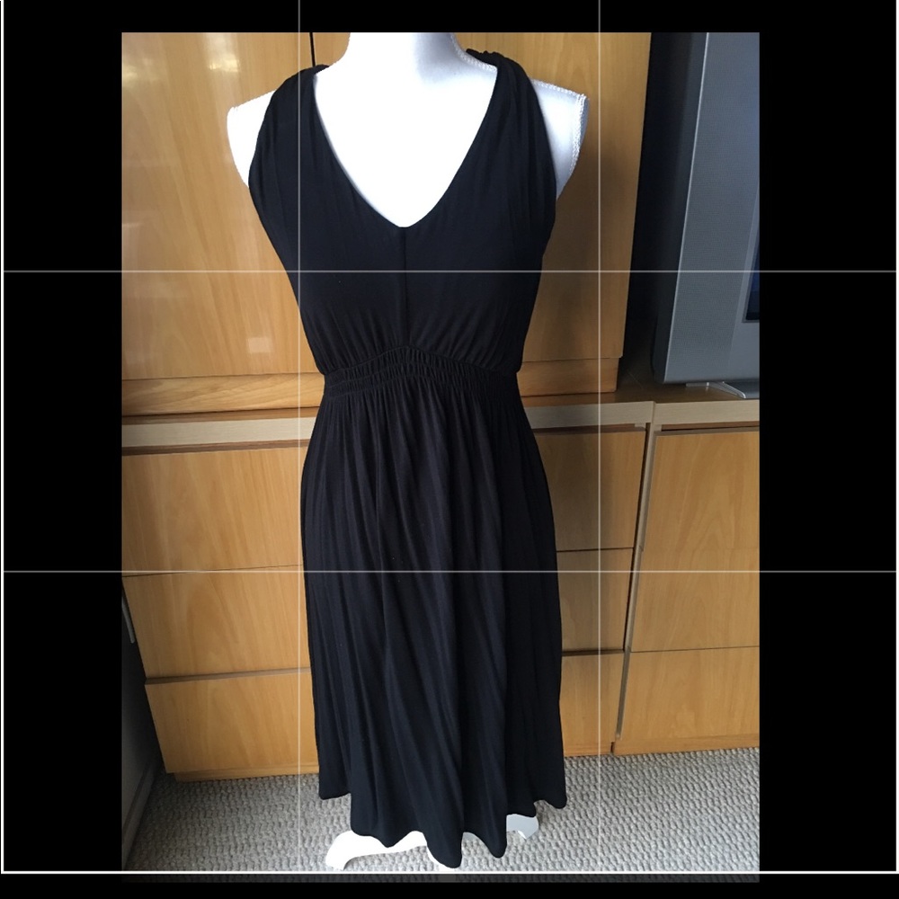 Cabi Black Parker Dress  Halter Slimming XS