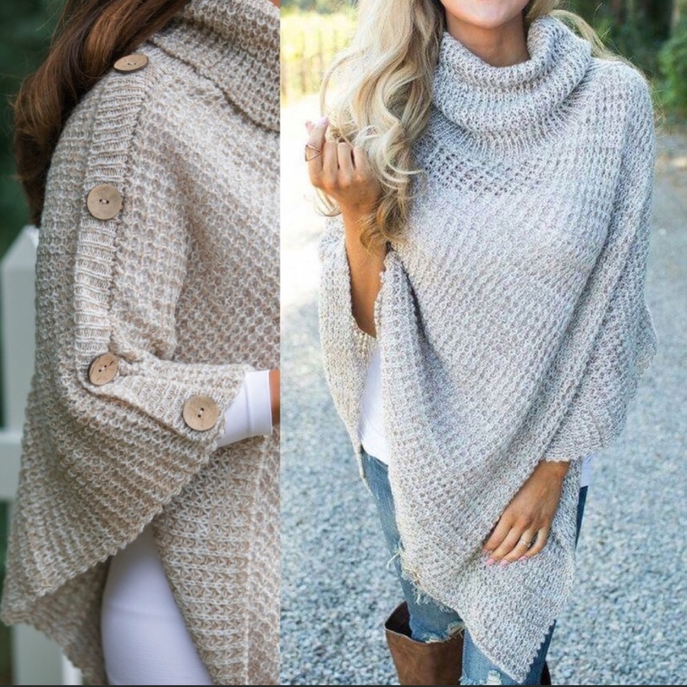 Oatmeal Poncho Size OS