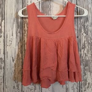 Short sleeve ruffled women’s tank top