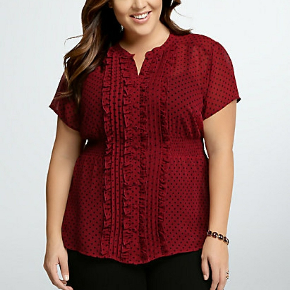 Enlarge

Polka Dot Ruffle Empire Blouse