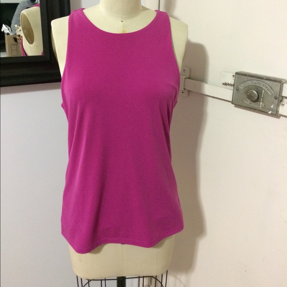 Fuchsia Pink Racer Top