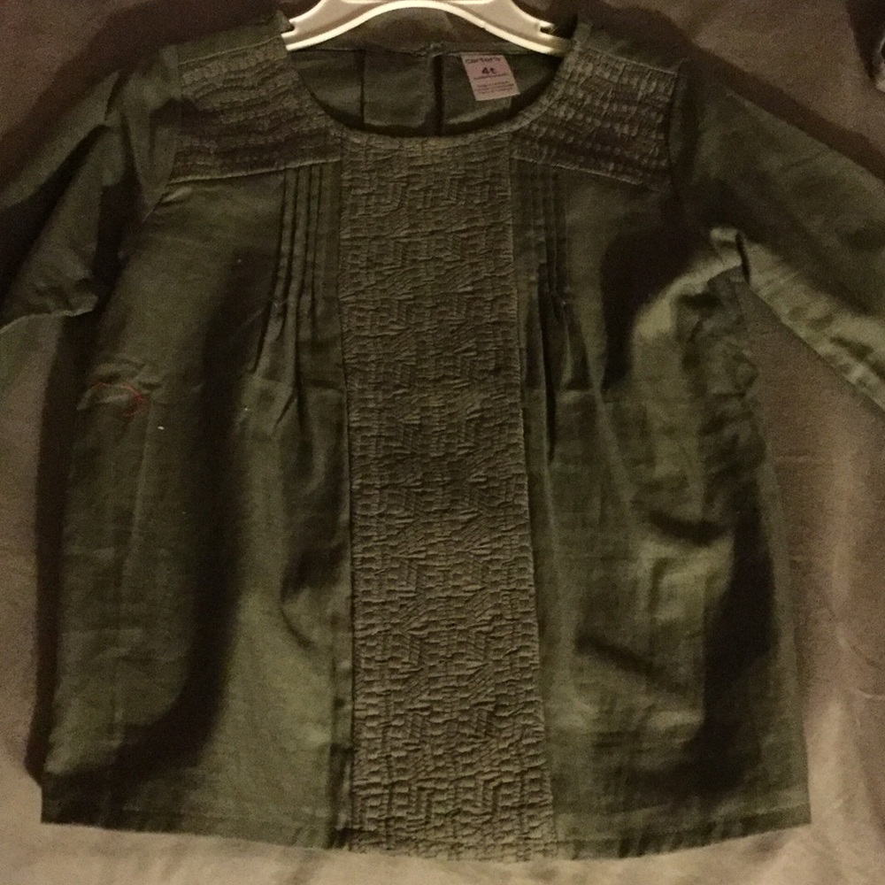 Carters Olive Toddler tunic shirt