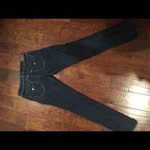 Jeans size 33 fits like an 8 comfy barely worn.