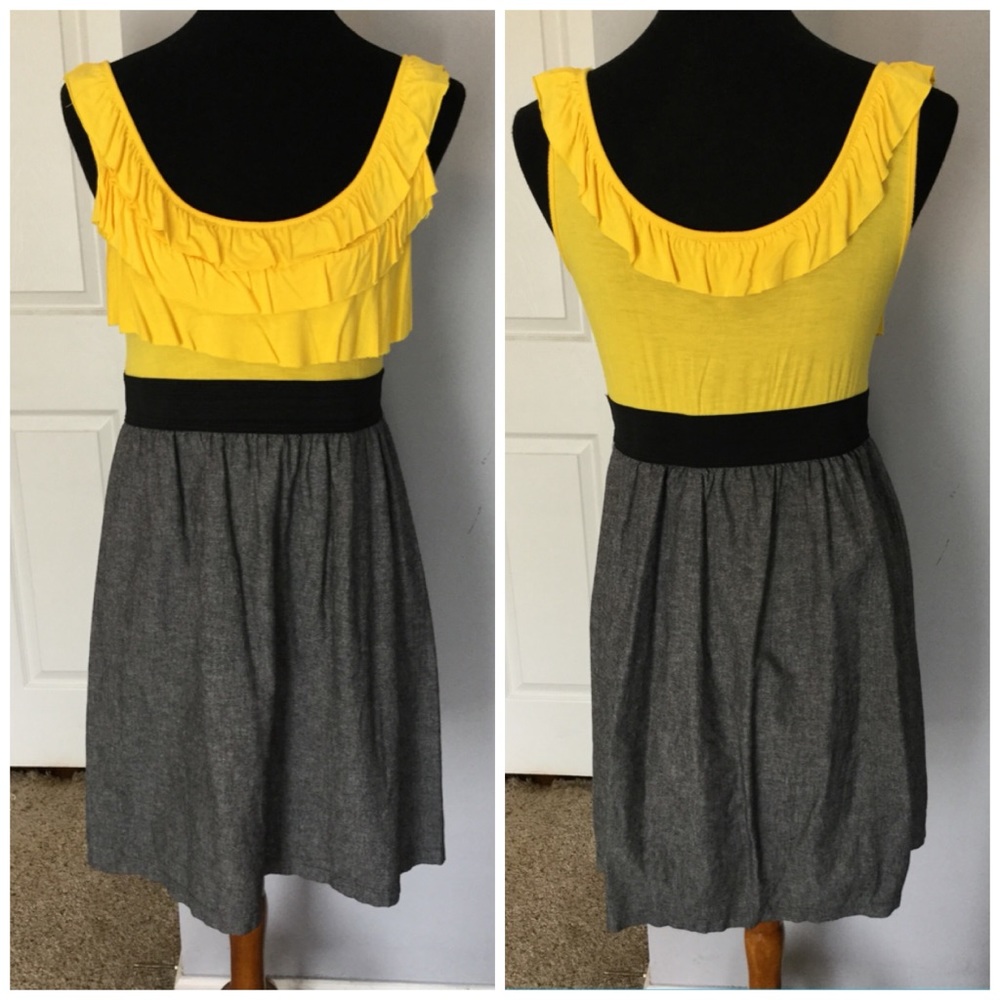 Yellow and Gray Dress