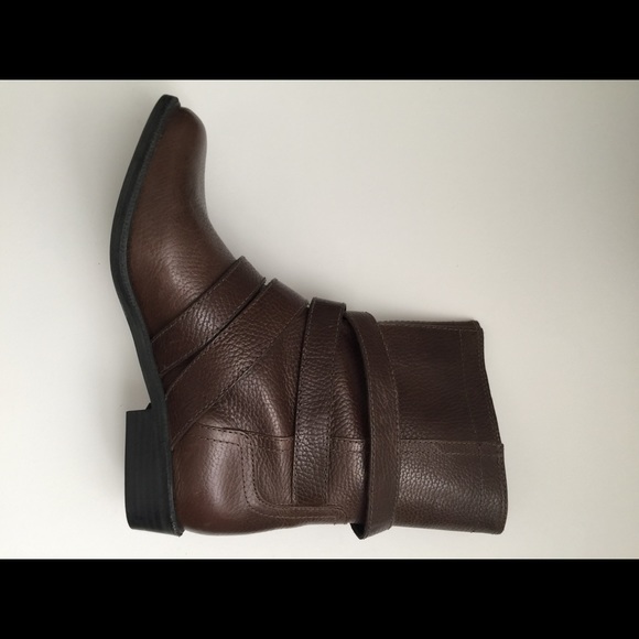 7forallmankind Brown Leather Ankle Booties - Picture 4 of 7